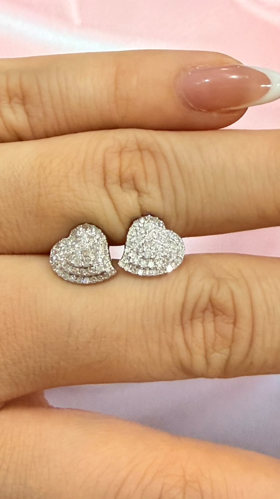 ARETES DIAMANTES CORAZON 18K 2G